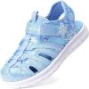 imageDREAM PAIRS Toddler Boys Girls Sport Sandals Cute Breathable Lightweight Outdoor Play Casual Closed Toe Hook and Loop for ToddlersLittleBig KidsLight Blue