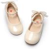 imageDREAM PAIRS Toddler Little Girls Dress Shoes Flower Girl Mary Jane Ballet Flat Shoes with Pearl Ankle Strap amp Satin Bow for WeddingPartyIvory