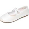 imageDream Pairs Girls Ballerina Dress Shoes Mary Jane FlatsWhitepu