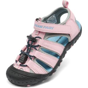 imageDREAM PAIRS Boys Girls ClosedToe Outdoor Summer Sport Sandals for ToddlerLittleBig KidPink