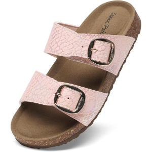 imageDREAM PAIRS Girls Boys Slides For Kids NonSlip with Adjustable Straps for Indoor amp Outdoor Toddler Little KidBig KidPink