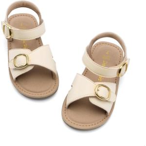 imageDREAM PAIRS Girls Sandals Fashion Sandal with Adjustable Straps OpenToe Comfortable Summer Shoes for Toddler Little KidBeige