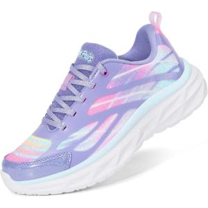 imageDREAM PAIRS Girls Shoes Sneakers Kids Tennis Shoes Lightweight Lace Up Running Casual Walking Shoes
