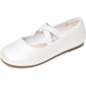 imageDream Pairs Girls Ballerina Dress Shoes Mary Jane FlatsWhitepu