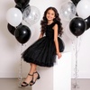 image:imageDREAM PAIRS Girls Sandals Low Heel Dress Pump Ankle Strap Flower Wedding Party Shoes for Little KidBig KidBlack