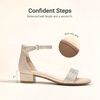 image:imageDREAM PAIRS Girls Sandals Low Heel Dress Pump Ankle Strap Flower Wedding Party Shoes for Little KidBig KidGold