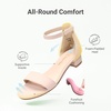 image:imageDREAM PAIRS Girls Sandals Low Heel Dress Pump Ankle Strap Flower Wedding Party Shoes for Little KidBig KidNude