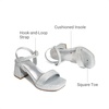 image:imageDREAM PAIRS Girls Sandals Open Toe Low Block Chunky Heels Sandals Party Dress Pumps Shoes for Little Big KidAll Silver Glitter