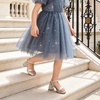 image:imageDREAM PAIRS Girls Sandals Open Toe Low Block Chunky Heels Sandals Party Dress Pumps Shoes for Little Big KidAll Silver Glitter