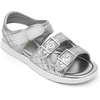 image:imageDREAM PAIRS Girls Sandals Open Toe Summer Shoes with Adjustable Strap Buckle ToddlerLittle KidSliver