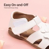 image:imageDREAM PAIRS Girls ToddlerLittle Kid ClosedToe Flower Summer Dress Sandals ShoesAll White