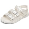 image:imageDREAM PAIRS Girls Sandals Open Toe Summer Shoes with Adjustable Strap Buckle ToddlerLittle KidBeigeWhite