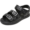 image:imageDREAM PAIRS Girls Sandals Open Toe Summer Shoes with Adjustable Strap Buckle ToddlerLittle KidBlack