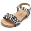 image:imageDREAM PAIRS Girls Sandals OpenToe Princess Dress Flat Sandals Summer ShoesToddlerLittle KidBlack
