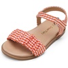 image:imageDREAM PAIRS Girls Sandals OpenToe Princess Dress Flat Sandals Summer ShoesToddlerLittle KidOrange