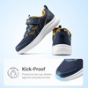 image:imageDREAM PAIRS Boys Girls Shoes Kids Tennis Running Gym Athletic Sneakers Breathable Lightweight for Little Big KidDark BlueYellow