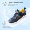 image:imageDREAM PAIRS Boys Girls Shoes Kids Tennis Running Gym Athletic Sneakers Breathable Lightweight for Little Big KidDark BlueYellow
