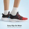image:imageDREAM PAIRS Boys Girls Slip on Sneakers Kids Tennis Athletic Running Walking Breathable Lightweight School Gym ShoesRedBlack