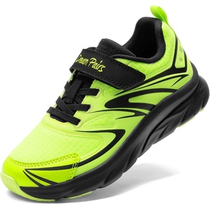 image:imageDREAM PAIRS Boys Girls Shoes Kids Tennis Athletic Running Gym School Sneakers for Little Big KidNeon GreenBlack
