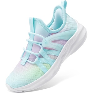 image:imageDREAM PAIRS Boys Girls Slip on Sneakers Kids Tennis Athletic Running Walking Breathable Lightweight School Gym ShoesRainbow