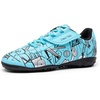 image:imageDREAM PAIRS Boys Girls Indoor Turf Soccer Cleats Lace Up Athletic Youth Futsal Football Casual Shoes for LittleBig KidBlue