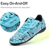 image:imageDREAM PAIRS Boys Girls Indoor Turf Soccer Cleats Lace Up Athletic Youth Futsal Football Casual Shoes for LittleBig KidBlue
