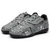image:imageDREAM PAIRS Boys Girls Indoor Turf Soccer Cleats Lace Up Athletic Youth Futsal Football Casual Shoes for LittleBig KidGrey