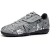 image:imageDREAM PAIRS Boys Girls Indoor Turf Soccer Cleats Lace Up Athletic Youth Futsal Football Casual Shoes for LittleBig KidGrey