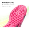 image:imageDREAM PAIRS Boys Girls Indoor Turf Soccer Cleats Lace Up Athletic Youth Futsal Football Casual Shoes for LittleBig KidHot Pink