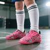 image:imageDREAM PAIRS Boys Girls Indoor Turf Soccer Cleats Lace Up Athletic Youth Futsal Football Casual Shoes for LittleBig KidHot Pink
