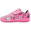 image:imageDREAM PAIRS Boys Girls Indoor Turf Soccer Cleats Lace Up Athletic Youth Futsal Football Casual Shoes for LittleBig KidHot Pink