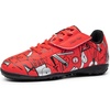 image:imageDREAM PAIRS Boys Girls Indoor Turf Soccer Cleats Lace Up Athletic Youth Futsal Football Casual Shoes for LittleBig KidRed