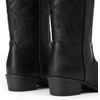 image:imageDREAM PAIRS Cowboy Boots for Women Cowgirl Western Mid Calf Boots Snip Toe Embroidered Stitched Low Chunky Heel Pull On Fashion BootsBlack