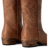 image:imageDREAM PAIRS Cowboy Boots for Women Cowgirl Western Mid Calf Boots Snip Toe Embroidered Stitched Low Chunky Heel Pull On Fashion BootsBrown