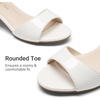 image:imageDREAM PAIRS Girls Sandals Chunky Pump Ankle Strap High Heels Dress Open Toe Flower Wedding Party for Little Big KidWhitepat
