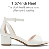 image:imageDREAM PAIRS Girls Sandals Chunky Pump Ankle Strap High Heels Dress Open Toe Flower Wedding Party for Little Big KidWhitepat