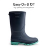 image:imageDREAM PAIRS Kids Rain Boots EasyOn Lightweight NonSlip Outsole for Boys amp Girls Outdoor Rainy Day PlayNavyGreen