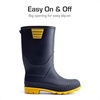 image:imageDREAM PAIRS Kids Rain Boots EasyOn Lightweight NonSlip Outsole for Boys amp Girls Outdoor Rainy Day PlayNavyYellow