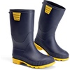 image:imageDREAM PAIRS Kids Rain Boots EasyOn Lightweight NonSlip Outsole for Boys amp Girls Outdoor Rainy Day PlayNavyYellow