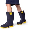 image:imageDREAM PAIRS Kids Rain Boots EasyOn Lightweight NonSlip Outsole for Boys amp Girls Outdoor Rainy Day PlayNavyYellow
