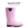 image:imageDREAM PAIRS Kids Rain Boots EasyOn Lightweight NonSlip Outsole for Boys amp Girls Outdoor Rainy Day PlayPink