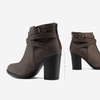 image:imageDREAM PAIRS Womens Chunky High Heel Ankle Boots Close Toe Fall Heeled Booties ShoesBrown