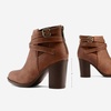 image:imageDREAM PAIRS Womens Chunky High Heel Ankle Boots Close Toe Fall Heeled Booties ShoesBrownpu