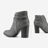 image:imageDREAM PAIRS Womens Chunky High Heel Ankle Boots Close Toe Fall Heeled Booties ShoesGrey