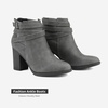 image:imageDREAM PAIRS Womens Chunky High Heel Ankle Boots Close Toe Fall Heeled Booties ShoesGrey