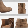 image:imageDREAM PAIRS Womens Chunky High Heel Ankle Boots Close Toe Fall Heeled Booties ShoesTan