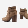 image:imageDREAM PAIRS Womens Chunky High Heel Ankle Boots Close Toe Fall Heeled Booties ShoesTan