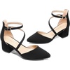 image:imageDREAM PAIRS Womens Closed Pointed Toe Low Chunky Heels Pumps Ankle Strap Wedding Business Dressy ShoesBlacknubuck