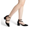image:imageDREAM PAIRS Womens Closed Pointed Toe Low Chunky Heels Pumps Ankle Strap Wedding Business Dressy ShoesBlacknubuck