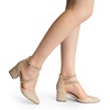 image:imageDREAM PAIRS Womens Closed Pointed Toe Low Chunky Heels Pumps Ankle Strap Wedding Business Dressy ShoesGold